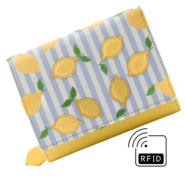 Mala Leather Sorrento Lemon Leather Tri Fold Purse