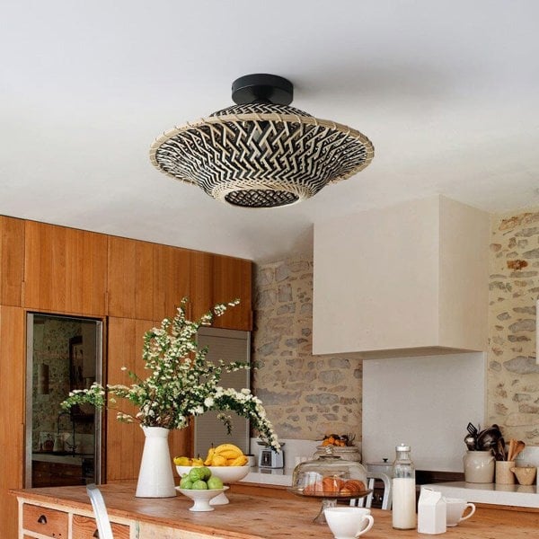 Lightsin Bamboo Radiance Handwoven LED Ceiling Light Lightsin UK 