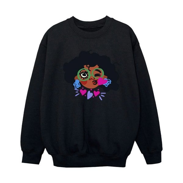 Disney Girls Encanto Mirabel Kiss Sweatshirt - Black