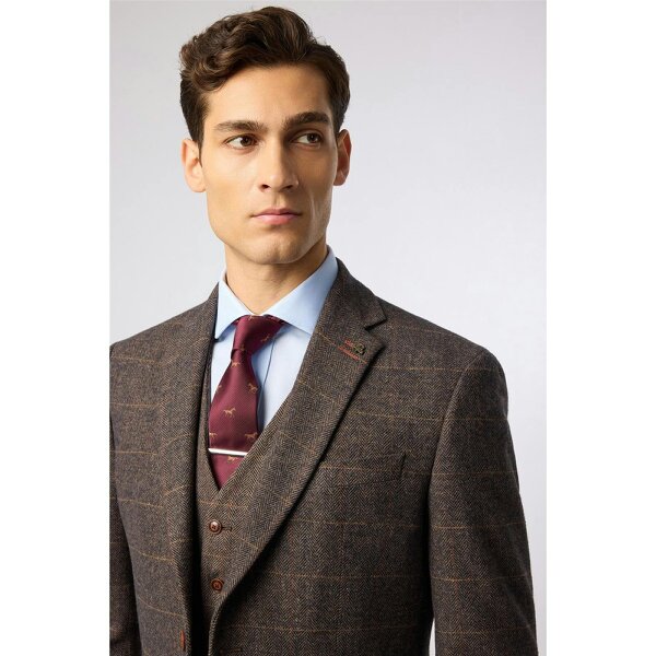 Antique Rogue Burgundy Horse Motif Tie