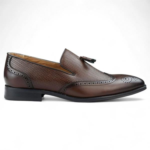 Dolcetto Men's Tassel Moccasin Loafers Smart Slip-On Dress Shoes