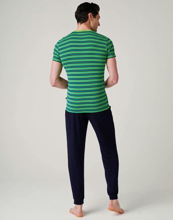 British Boxers Men's Bamboo Pyjama Set - Electric Lime