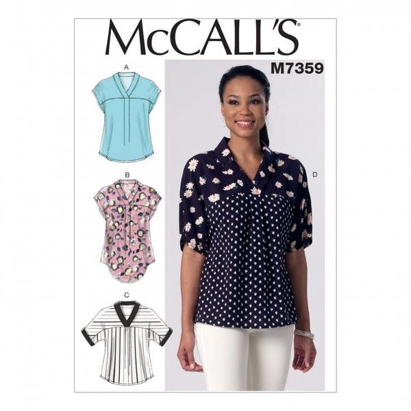 McCalls 7359 Paper Sewing Pattern – Women's Top, Easy