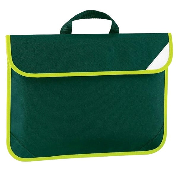 Quadra Enhanced-Vis Book Bag - 4 Litres - Bottle Green