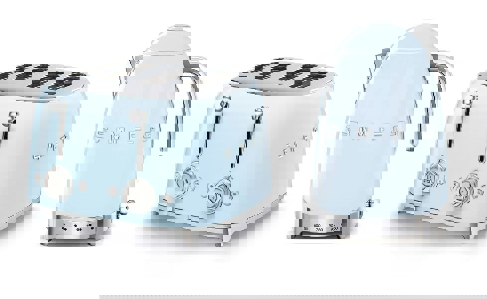 Smeg Bundle Set TSF03 4-Slice Toaster & KLF04 1.7L Variable Temperature Controlled Kettle