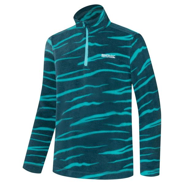 Regatta Childrens/Kids Hot Shot II Zebra Print Fleece Top - Mediterranea - 