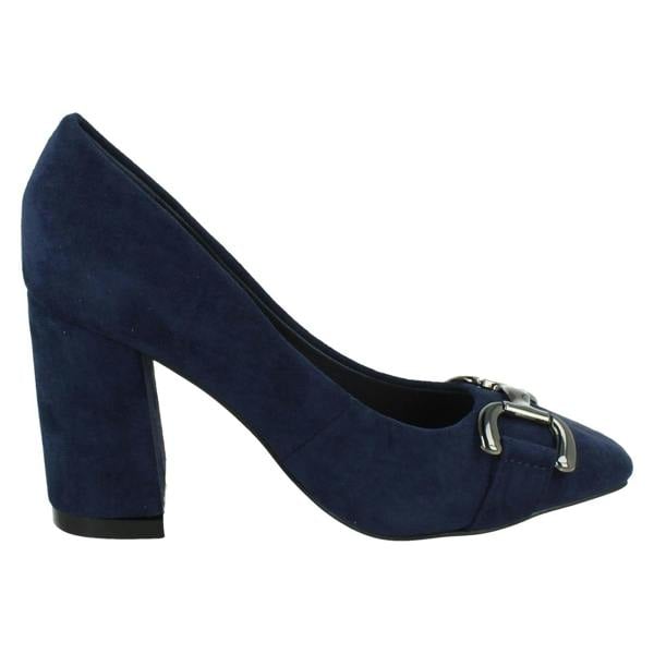 Spot On Ladies Spot On Elegant Buckle Detail Court Shoes F90139