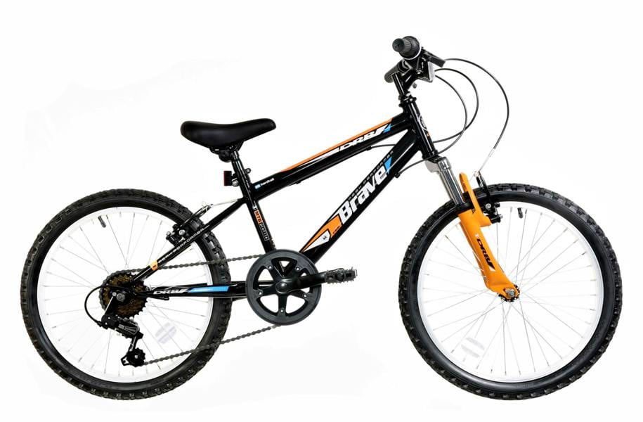 Dallingridge Brave Junior Hardtail Mountain Bike, 20" Wheel - Black/Orange
