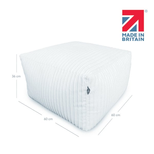 rucomfy Indoor Large Ottoman Pouffe - Jumbo Cord Bean Bag Footstool