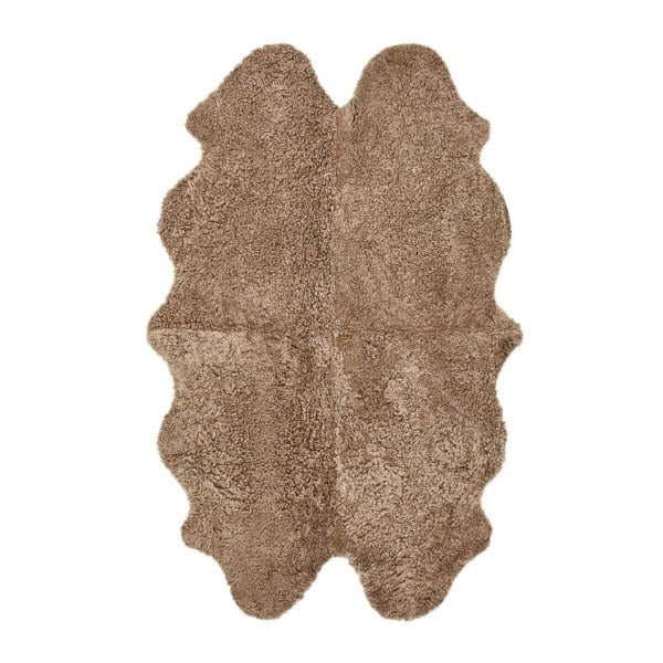 New Zealand Sheepskin | Short Curly Wool | Rug 180x110 cm Taupe