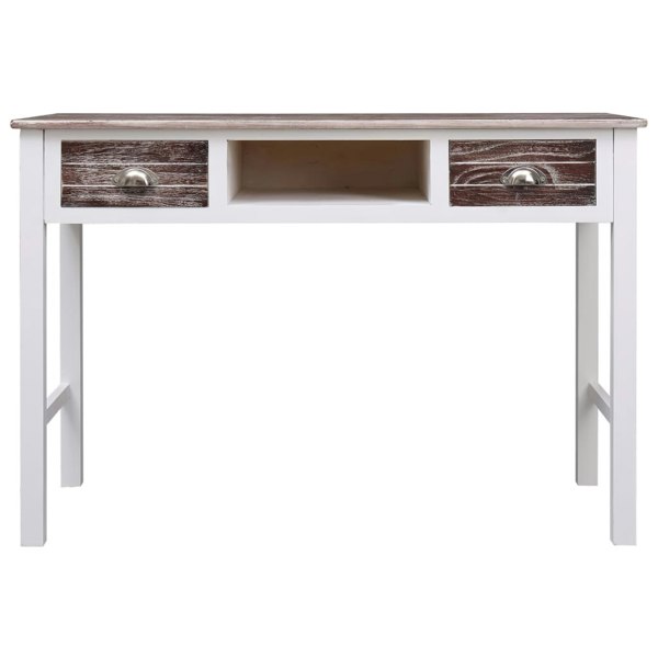 Berkfield Writing Desk Brown 110x45x76 cm Wood