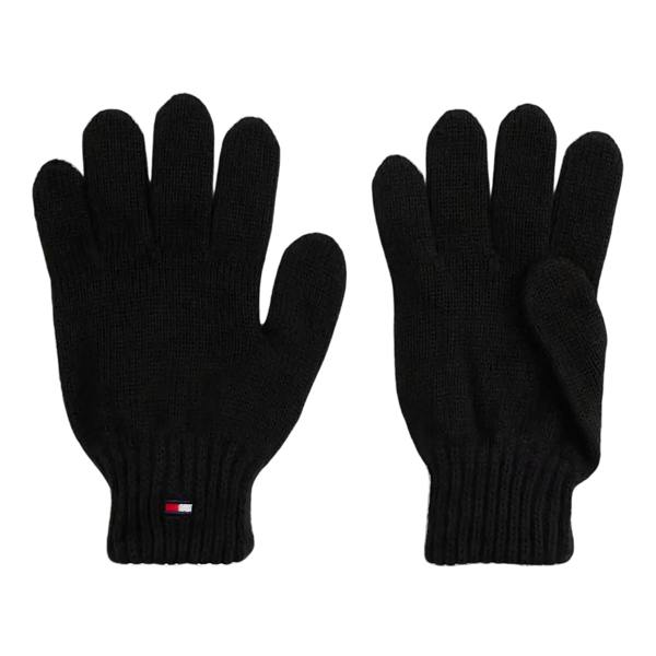 Tommy Hilfiger Childrens/Kids Knitted Flag Logo Gloves - Black - 