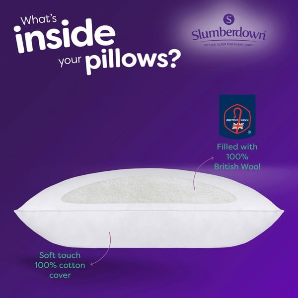 Slumberdown Wonderful Wool Firm Support Pillow