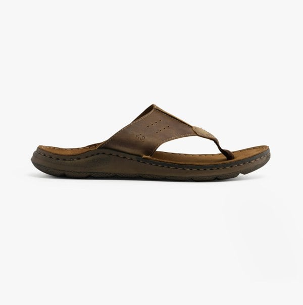 Josef Seibel MAVERICK 05 Mens Toe-Post Sandals Chestnut