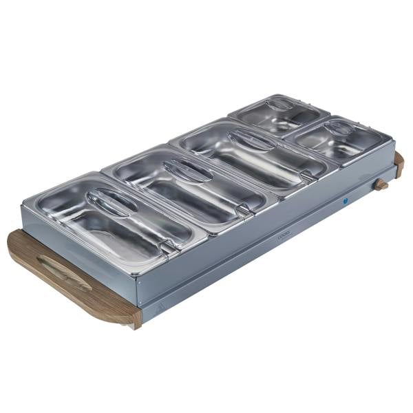 Cooks Professional 5 Section Buffet Warmer | 9.6L | Nordic Grey