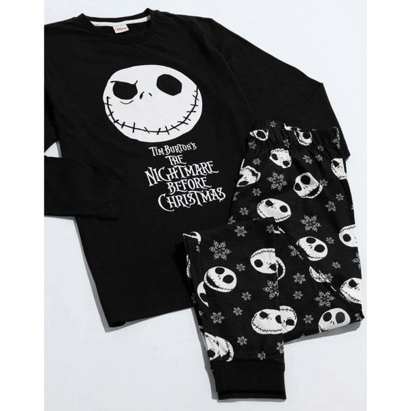 Nightmare Before Christmas Boys Jack Skellington Long Pyjama Set - Black/White