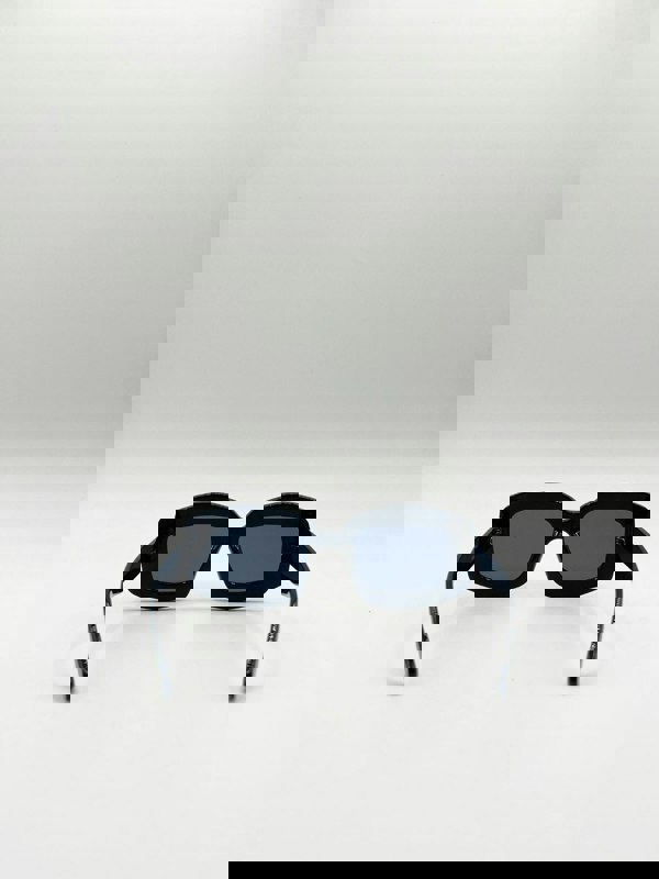 SVNX Oversized Chunky Rectangle Sunglasses in Black