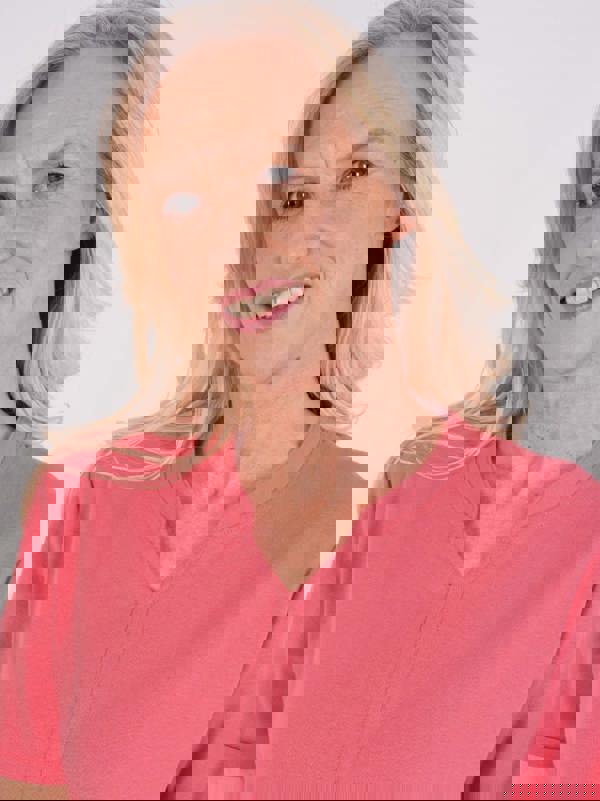 TIGI Pomegranate Notch Neck Top