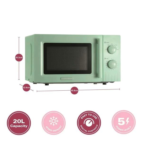 Hamilton Beach Miami Manual 800W Microwave - Mojito Mint - Hamilton Beach UK