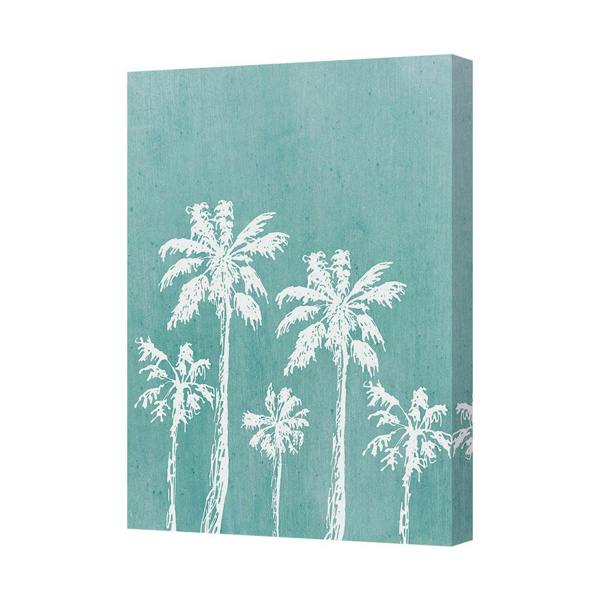 Benjamin Tate Design Turquoise Palm Tree Landscape Canvas Art Print 8722