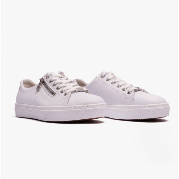 Rieker Summer Slip-On Womens Trainers - White (L59L1-83)