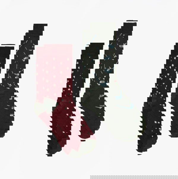 Joules KINGSBURY Mens Socks Red/Green