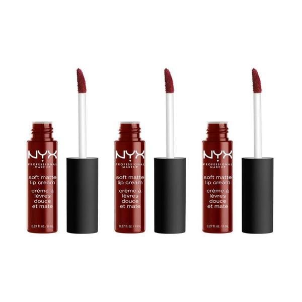 NYX Cosmetics 3 x NYX Soft Matte Lip Cream 8ml  - Madrid