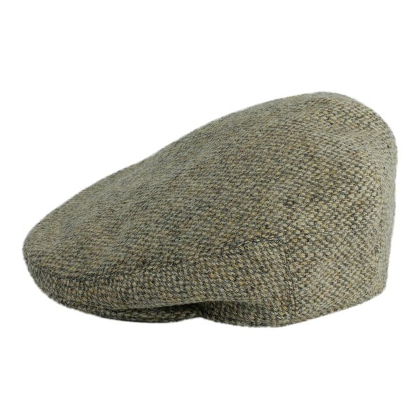 Gamble & Gunn Kilbeg Harris Tweed British Made Stone Grey Flat Cap