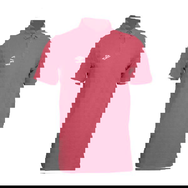 Umbro Mens Essential Polo Shirt - New Claret/White - 