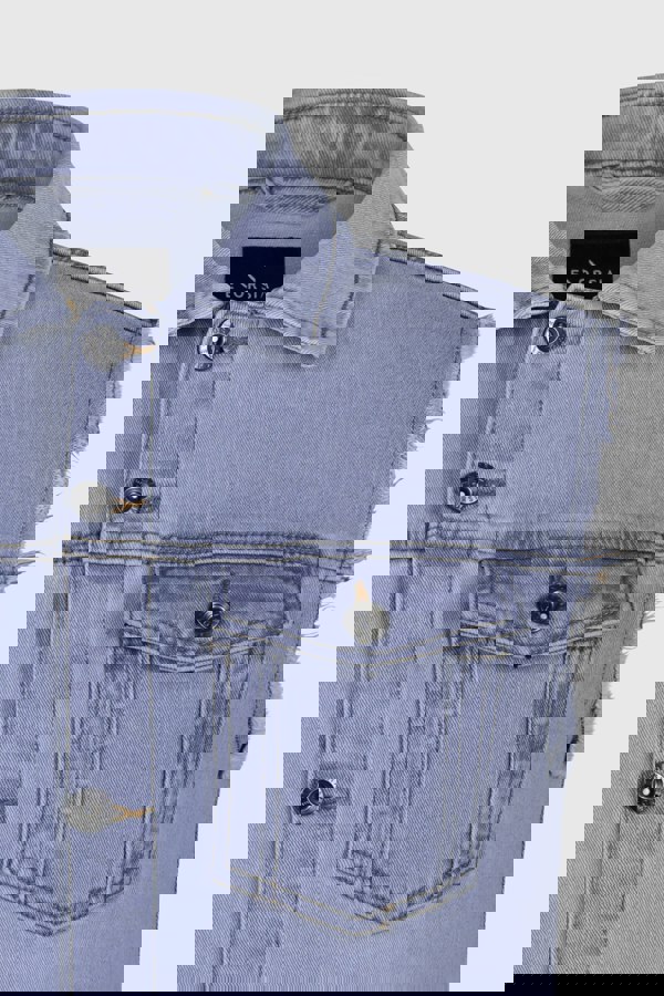 Men's Regular Fit Stretch Denim Sleeveless Jacket Light Blue Colour Enorsia UK