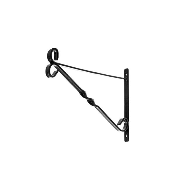 Leecroft Hanging Basket Brackets Black 10'' - One Colour - 