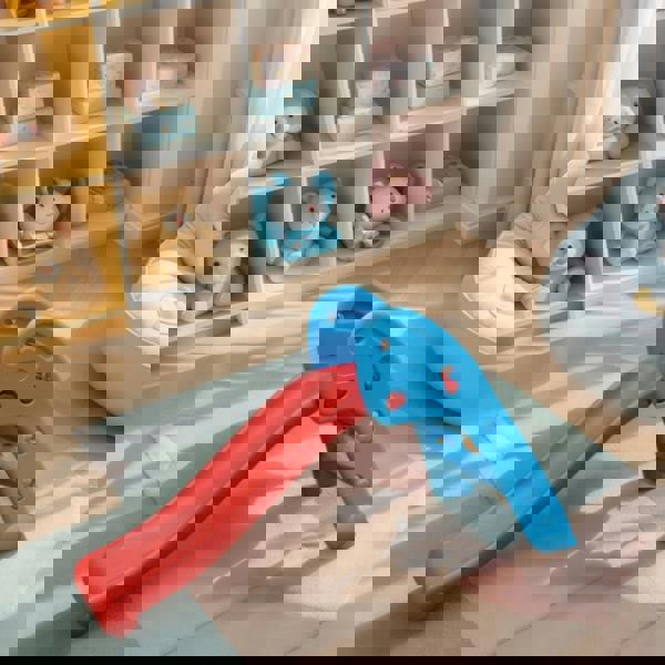 Gr8 Garden Folding Garden Slide Climber Set Baby Toddler Indoor Outdoor Kids Toy Blue Red