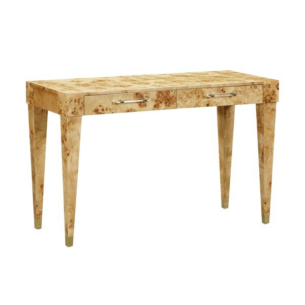 Furniture Edit Brandyss Natural Burl Work Desk Dressing Table