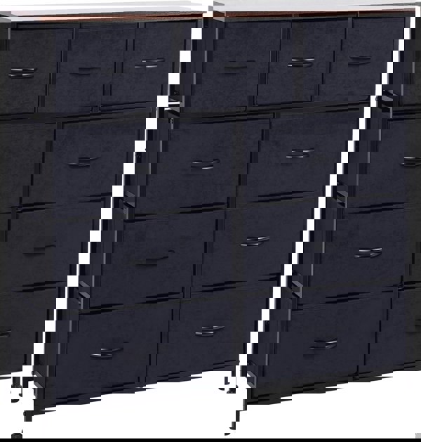Modcraft Black Chest of Drawers with 9 Fabric Drawers