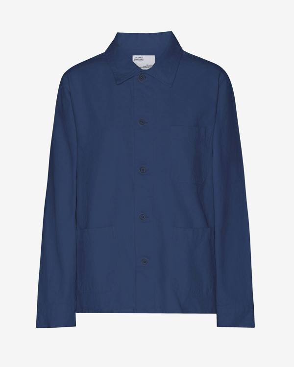 Colorful Standard Mens Organic Workwear Jacket - Marine Blue