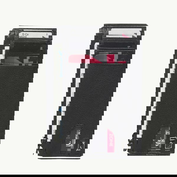 Assots London 'LYNN' Black Real Leather Slim Credit Cardholder Case