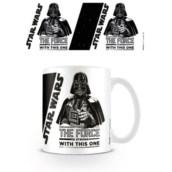 Star Wars The Force Is Strong Mug - White/Black