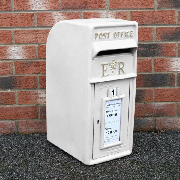 Monstershop White Royal Mail Post Box with Stand