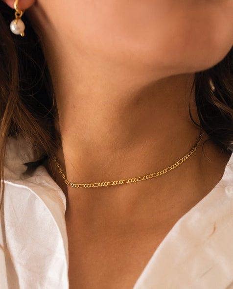 Dainty 14K Gold Chain Choker Necklace - Necklaces - Elk & Bloom
