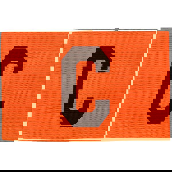 Junior Captains Armband - FLUO ORANGE - Football Rugby Sports Arm Bands Big C