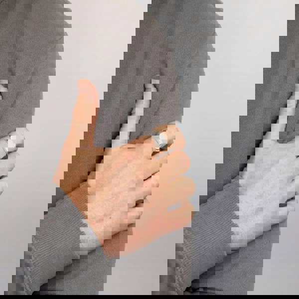 T. H. Baker Sterling Silver Mens Plain Signet Ring R3367