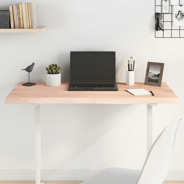 Berkfield Table Top 100x40x4 cm Untreated Solid Wood Oak