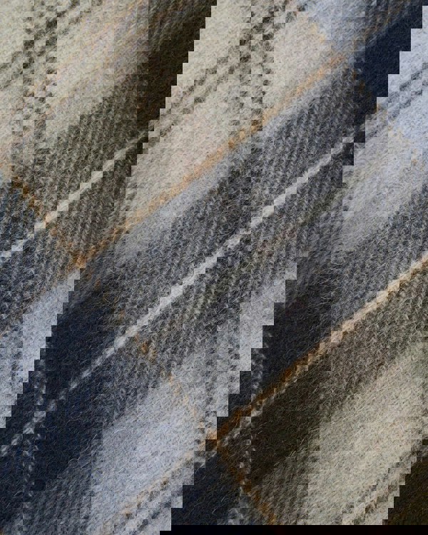 Barbour Glove & Tartan Scarf Gift Set - Grey Midnight