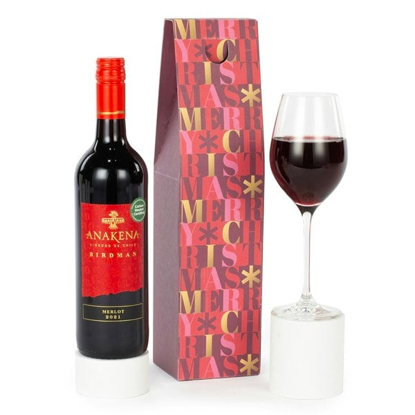 Virginia Hayward Red Wine for Christmas - Merlot Christmas Wine Gift