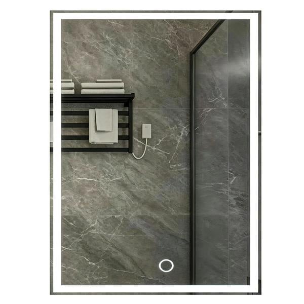 Gr8 Home LED Bathroom Mirror 60 x 90cm Anti Fog Touch Sensor Dimmable Wall Mounted Smart Mirror