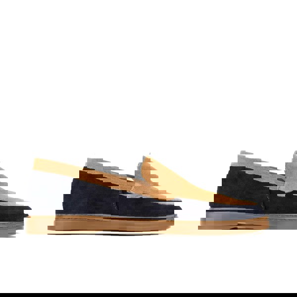 Embassy London Gareth - Tan & Dark Blue - Men’s Two Tone Suede Loafer