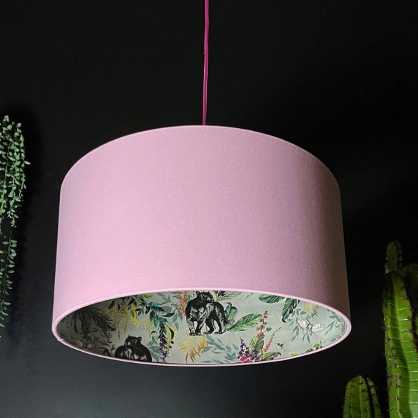 Dust Deadly Night Shade Silhouette Lampshade in Blush. Designed and Handmade by Love Frankie