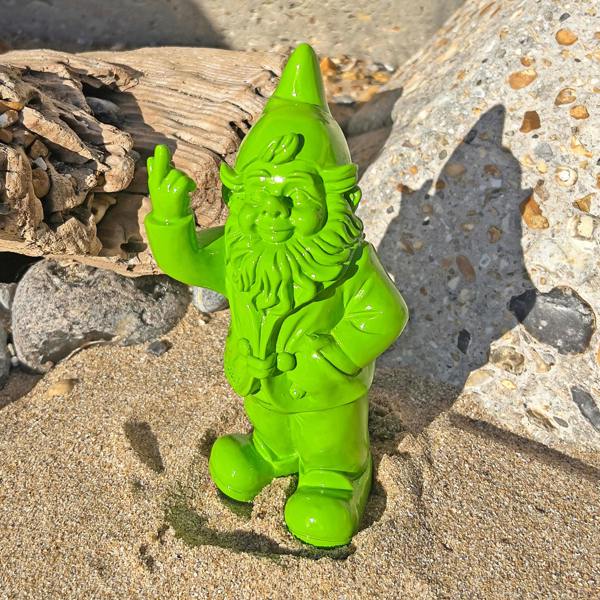 Stoobz Green Middle Finger F**k You Garden Gnome 20cm