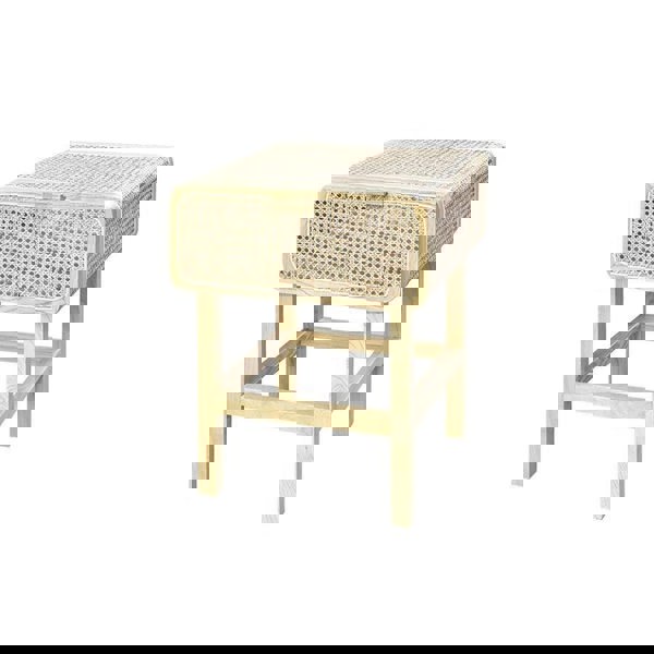 Wren Rattan Side Table, Bedside Table-Weilai Concept-Light Oak-Weilai Concept