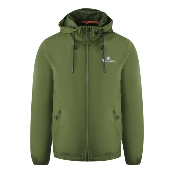 Aquascutum London Logo Active Windbreaker Jacket - Army Green